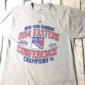 Majestic Shirts - New York Rangers NHL T-Shirt 2014 Majestic NYC NY Majestic Shirts - New York Rangers NHL T-Shirt 2014 Majestic NYC NY
